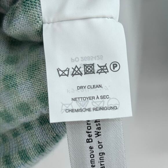 J Crew Merino Wool Gingham Sweater Green Blue Check Crewneck Flaw Womens Sz XS - Picture 8 of 12